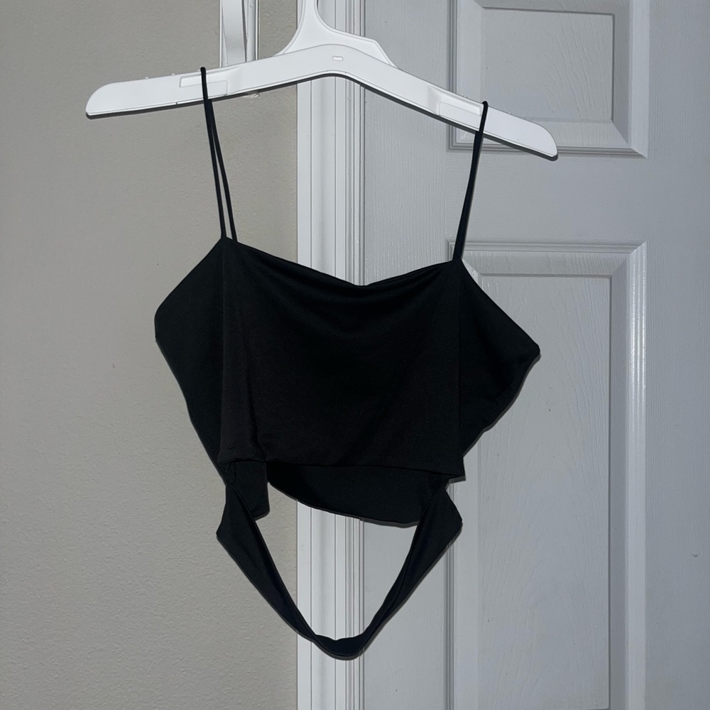 Chic Black Spaghetti Strap Top
